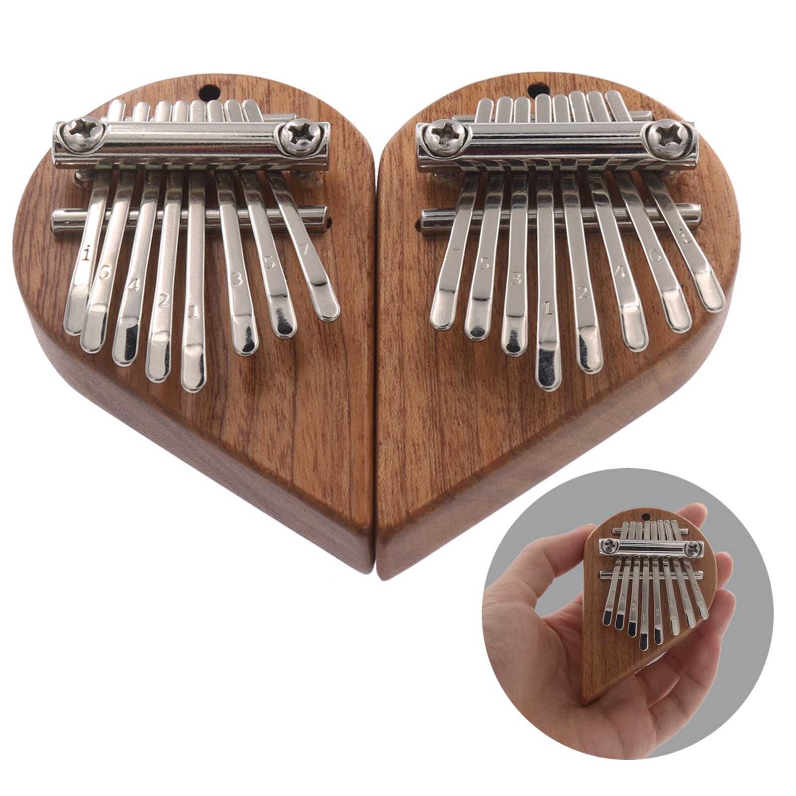 Leuke 8 Toetsen Hartvormige Kalimba Vinger Mbira S... – Grandado