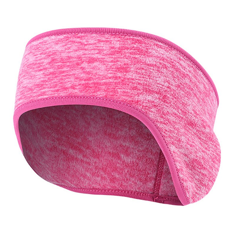 Cache-oreilles unisexe femmes hommes polaire oreille plus hiver bandeau Ski oreille Muff bandeau bandeau cheveux chauffe-oreilles: Rose Red