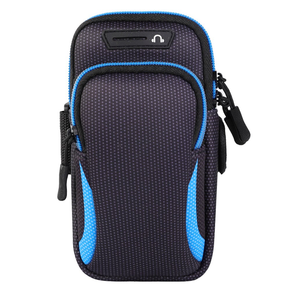 Arm Band Tas Universele Voor Mobiele Telefoon Met 180*9.5Cm Ademend Mesh Waterdichte Sport Armband Phone Case Voor iphone Xiaomi: Blue