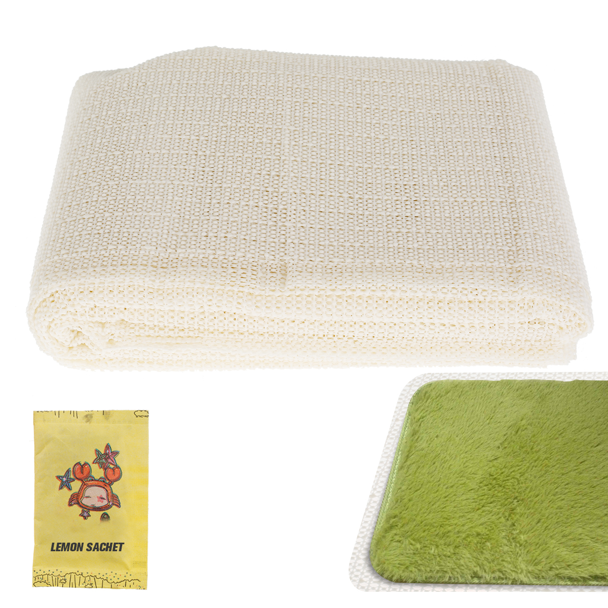 Alfombra antideslizante para el hogar, revestimiento multiusos de PVC, alfombrilla antideslizante segura, forro de malla, alfombras, accesorios de decoración: 1.700 mm x 2.400 mm