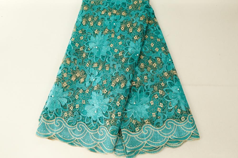 Afrikaanse Kant Stof Kant Afrikaanse Guipure Koord Kant Borduurwerk Nigeriaanse Bruiloft Kant Stof: green