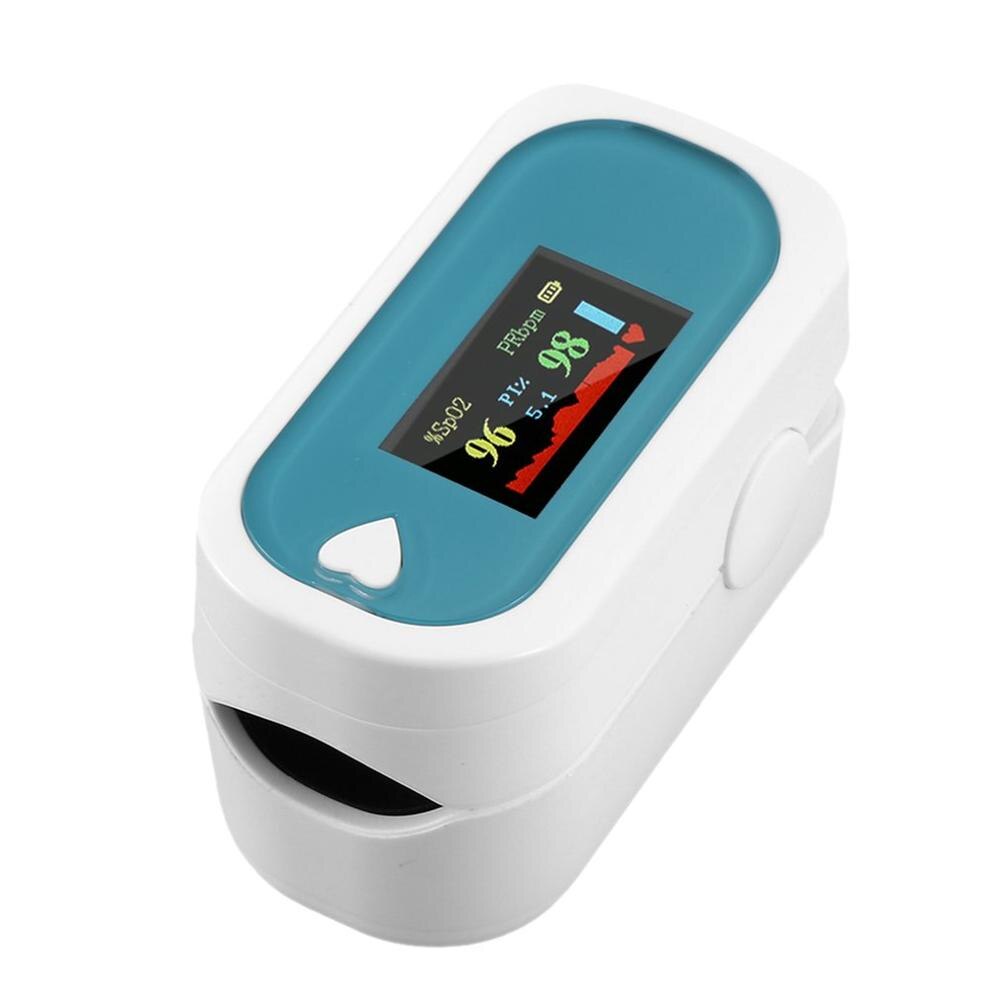 Portable Finger Pulse Oximeter Pulsoximeter Digital Finger Clip Pulse Oximetry Blood Oxygen Heart Rate Monitor Oximetro: White