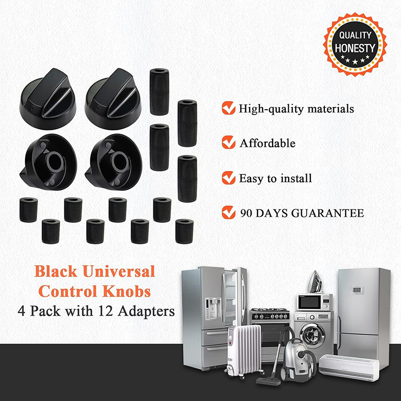 4 st. ersättningsvred, plastvred, gasspiskontrollvred, allmänt spisugnsvred, spishällsvred för bänkbrännare