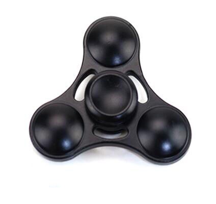 Metall zappeln Spinner Spielzeug Hand Spinner Dreieck Krabben/Runde dreieck Für Autismus ADHS Finger Spinne Reduzieren betonen freundlicher Erwachsene spielzeug: Schwarz