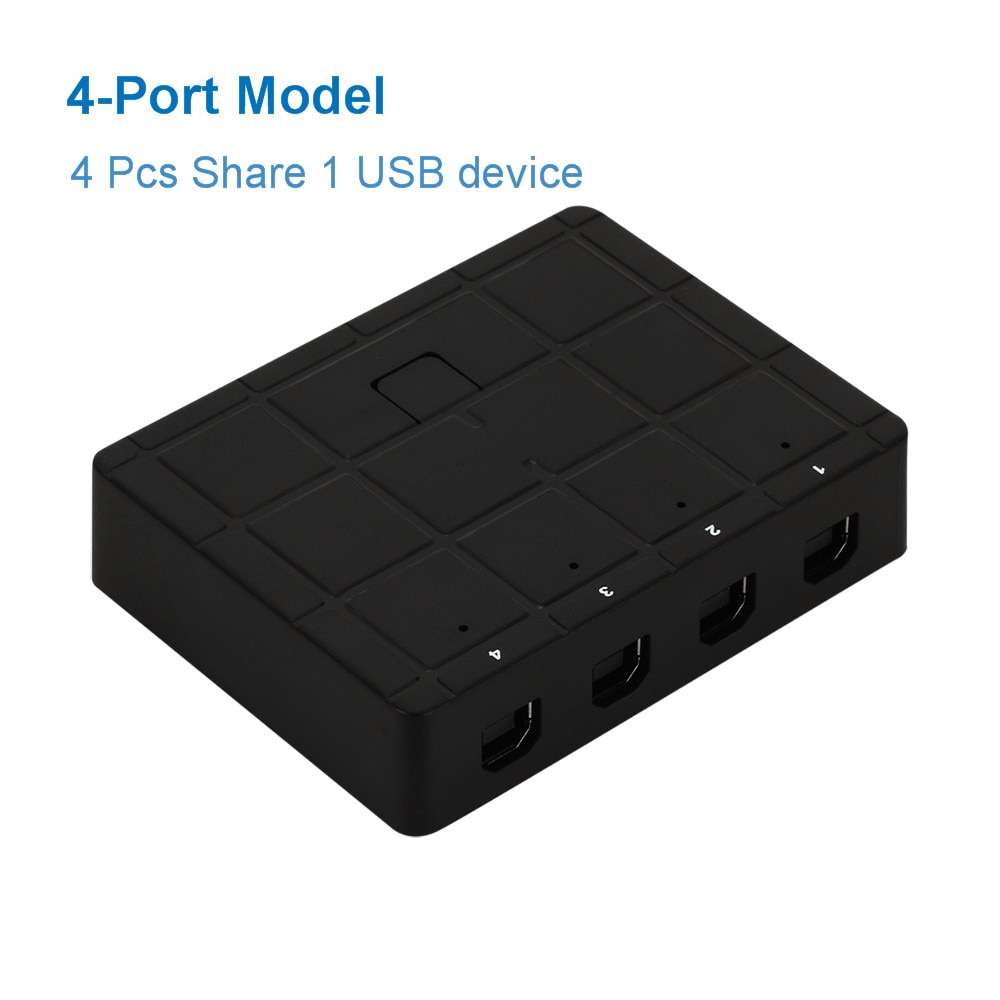 Peripheral Switcher USB2.0 Sharing Switch Adapter Box Shared Printer USB Devices for Scanner Printer Flash Drive KVM Switch