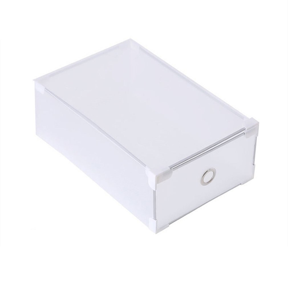 Simple Shoe Box White Thick Plastic Transparent Storage Box Drawer Shoe Box Free Combination Storage Box: male