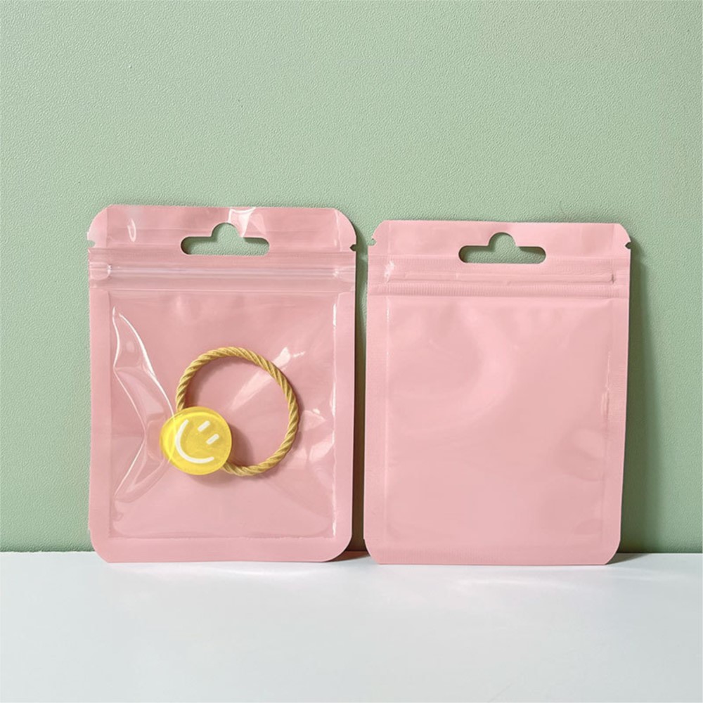 50pcs Cute Resealable Bag Foil Zipper Pouch For Jewelry Product Storage Organization Small Business Packaging Supplies