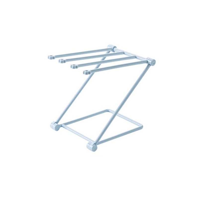 Składany pionowy wieszak na ręczniki kuchenne wieszak z darmowym przepychaczem stojak na stół trwały stojak na kubek robić picia różowy stojak na biue: lekki niebieski