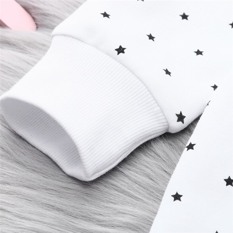 Pasgeborenen Hooded Footies Baby Jongens Meisjes Brief Ster Print Herfst Winter Warm Lange Mouwen Jumpsuit Schattige Baby Kleding 0-24M A20