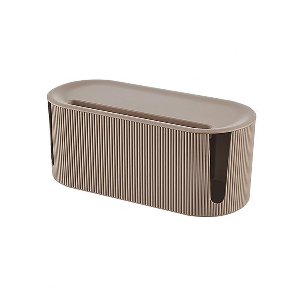 Water-Proof Kabel Management Doos Effectieve Warmteafvoer Pp Ruimte Besparen Power Cord Organizer Voor Kantoor: Light Coffee