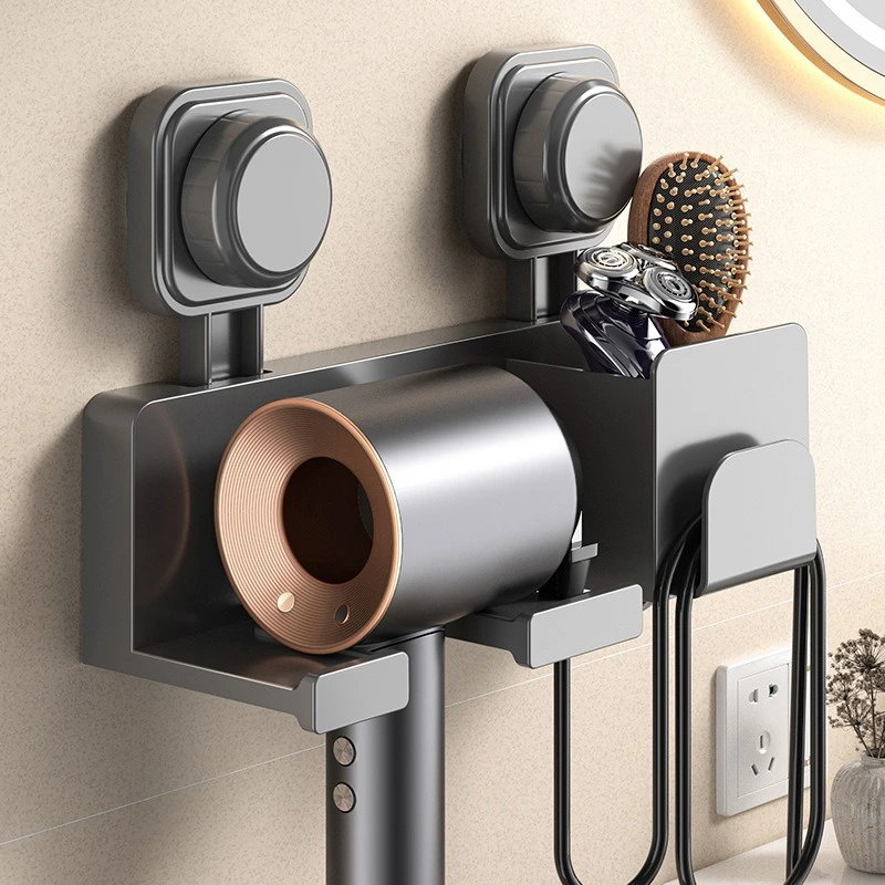 1 Toilet Blower Holder Shelf Bathroom Accessories Hair Dryer Holder Wall Dryer Cradle Straightener Stand Hairdryer Organizer Box