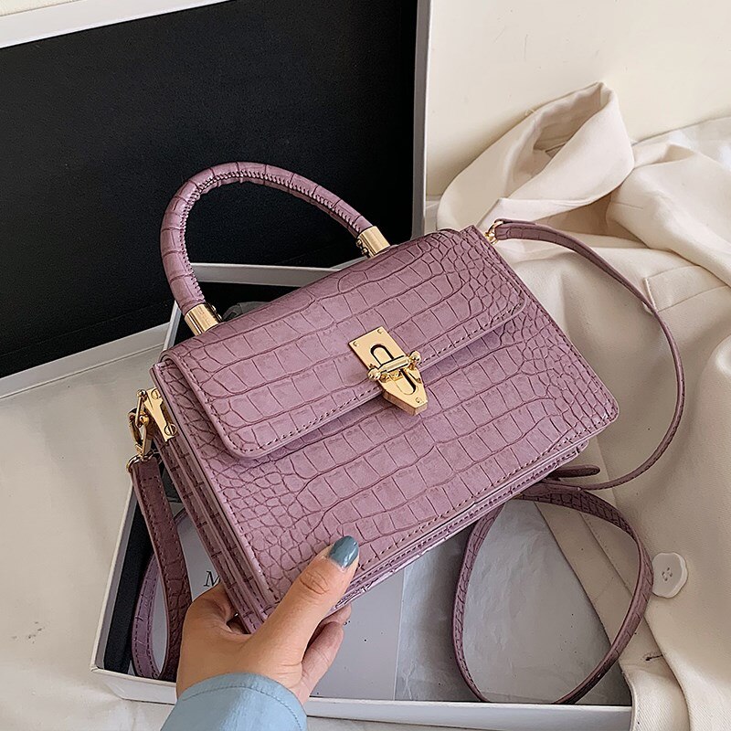 Krokodil aufbringen Umhängetaschen für Frauen Kleine Kette Handtasche Kleine Tasche Pu Leder Hand Tasche Damen Abend Taschen