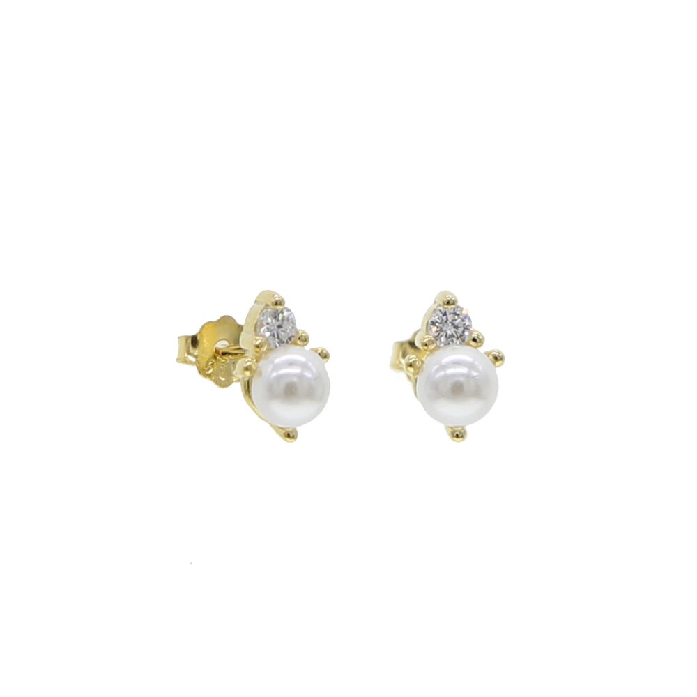 925 Sterling silver piccolo mini orecchino della vite prigioniera colorato cz fiore ape perla minimo delicato cartilagine piercing gioielli: e814 gold