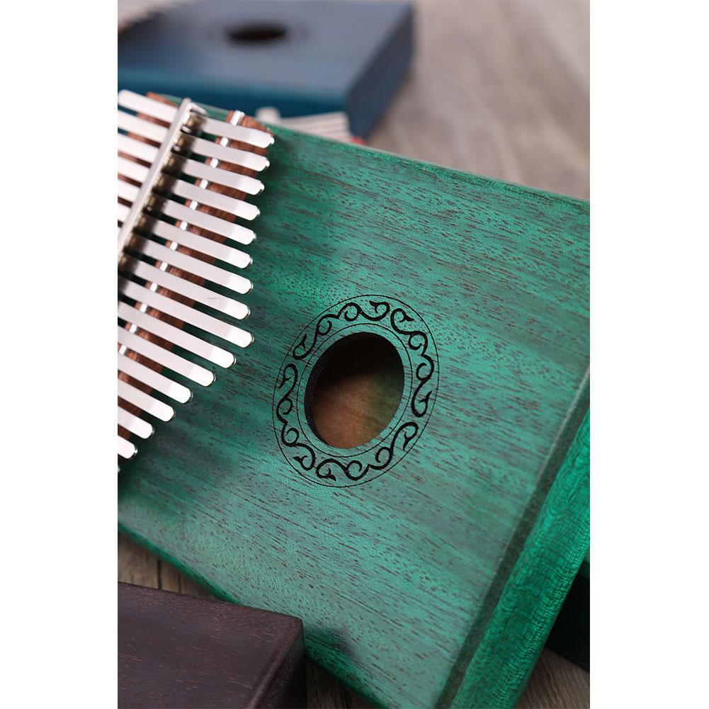 17 Keys African Kalimba Thumb Piano Kids Adults Body Music Finger Percussion Keyboard mahogany Wood Finger Piano w/ Tuner Hammer