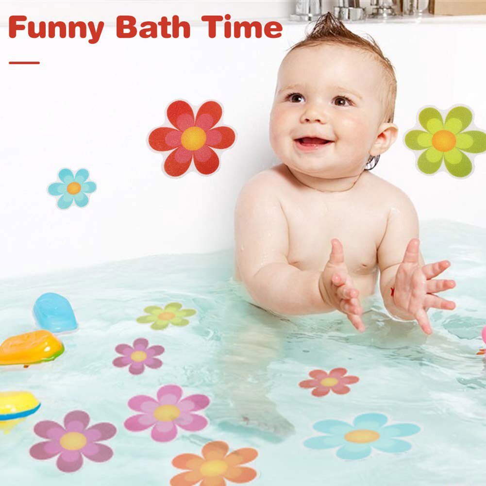 Newly Non Slip Bathtub Stickers Bathroom Adhesive Flower Decals for Bath Tub Stairs Shower Room VA88