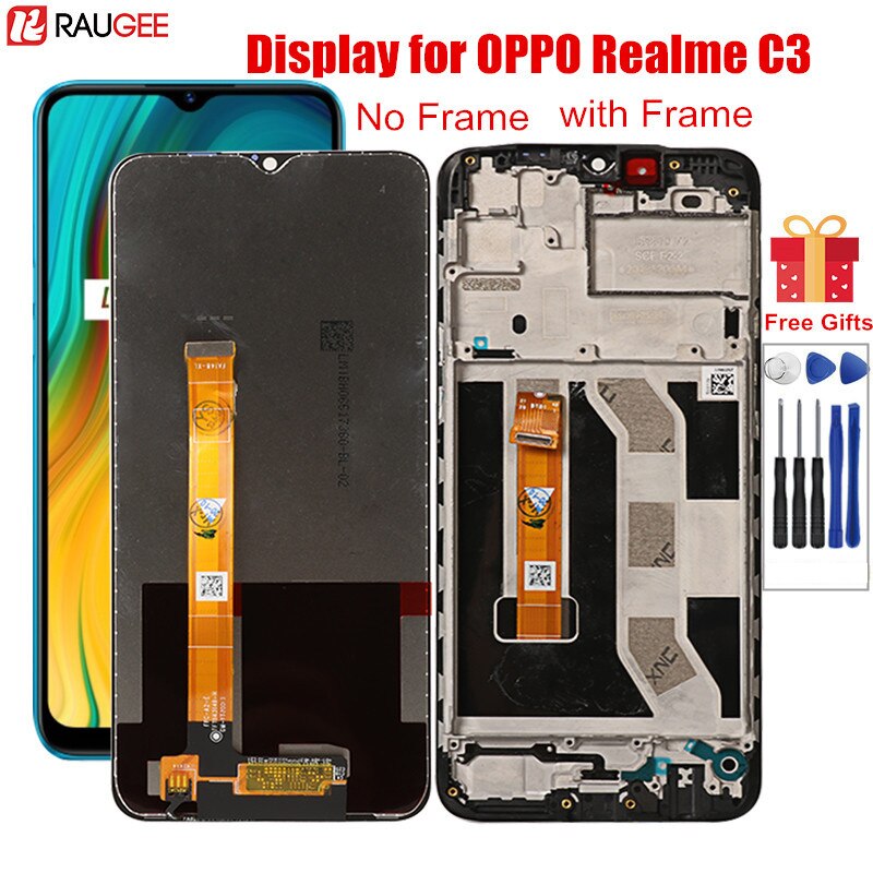 Lcd Voor Realme C3 RMX2027 RMX2021 RMX2020 Lcd Display Met Frame Digitizer Touch Screen Vervanging Voor Oppo Realme C3 C 3 6.5''