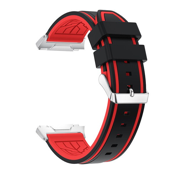 Soft Silicone Two-tone watchband for Fitbit Ionic strap Replacement personality Sport Adjustable Watch Bands Bracelet Bangle: B
