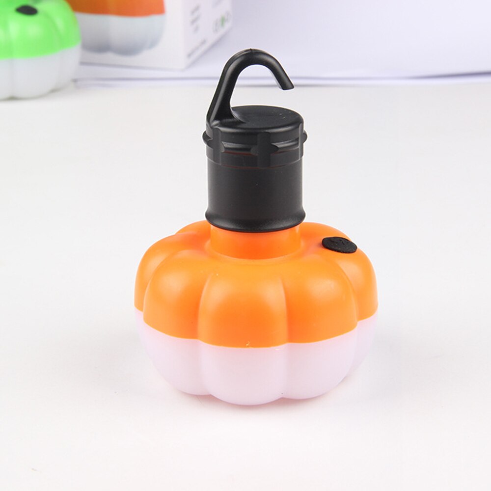 Linterna portátil tienda de campaña bombilla LED Mini lámpara de emergencia impermeable linterna con gancho para colgar para Camping 3 * AAA: A Orange