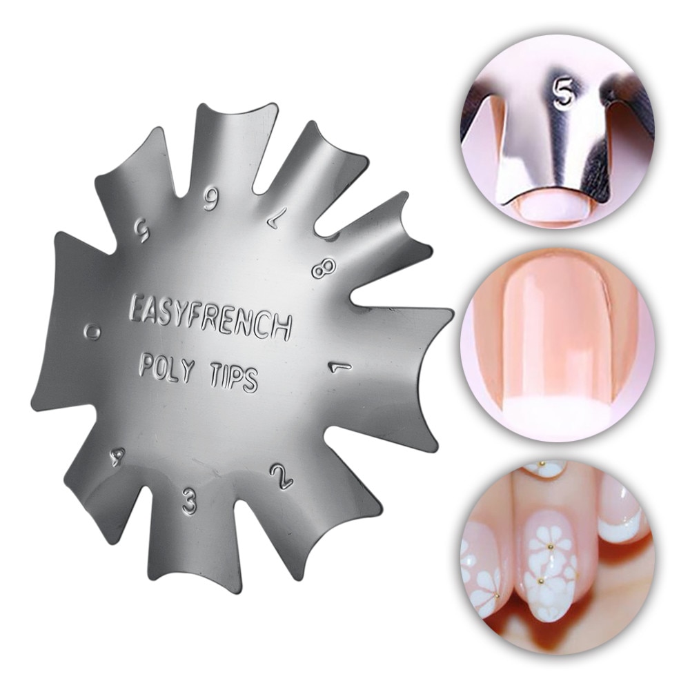 1Pc Nail DIY Easy French Line Edge Cutter Stencil Trimmer Tips Mould Plate Multi-size Manicure Nail Art Styling Tool
