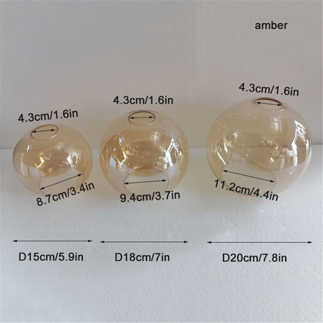 Glass Globe Lamp Shades Replacement Lampshade Cover for Light Fixture Wall Sconce Pendant Lighting Vanity Light Table Floor Lamp