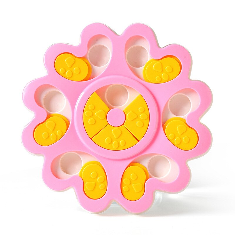 Juguetes de rompecabezas para perros aumento IQ juguetes interactivos para perros interesante no aburridos dispensador de golosinas para cachorros pequeños medios suministros para perros mascota: Pink