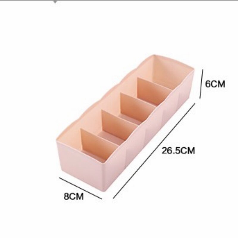 5 Compartment Multi-Purpose Underwear Bra Tie Drawer Storage Box Clothes Organizer Socks Case for Ties Bedroom