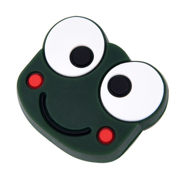 Lovely Cartoon Tennis Racket Vibration Dampener Tennis Racquet Anti-Shock Absorber Tennis Sports Auxiliary Tool: Frog
