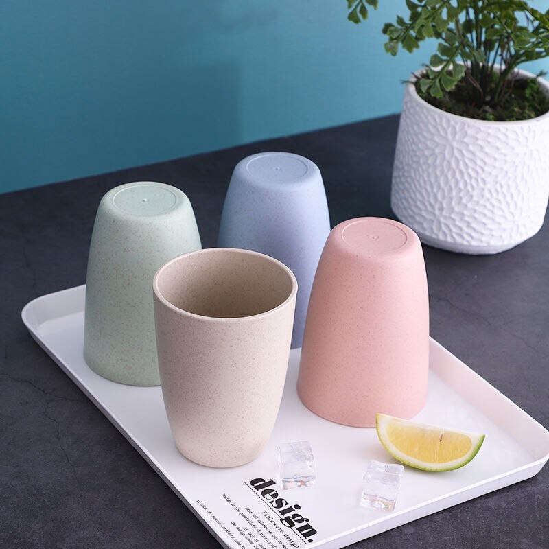 4 stuks effen plastic bord rond vaisselle servies serviesset borden en schalen eetstokjes keuken eetkamer kinderbord