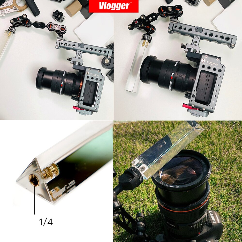 VLOG filtre à lentille triangulaire photographie cristal filtre magique lumière cristalline Halo lentille en verre optique pour caméscopes appareil photo reflex numérique