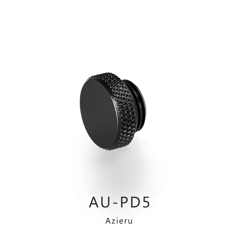 2pcs PC Water Cooling Fittings,G1/4" Water Plug, Water Stop Plug,Black/Silver: Black