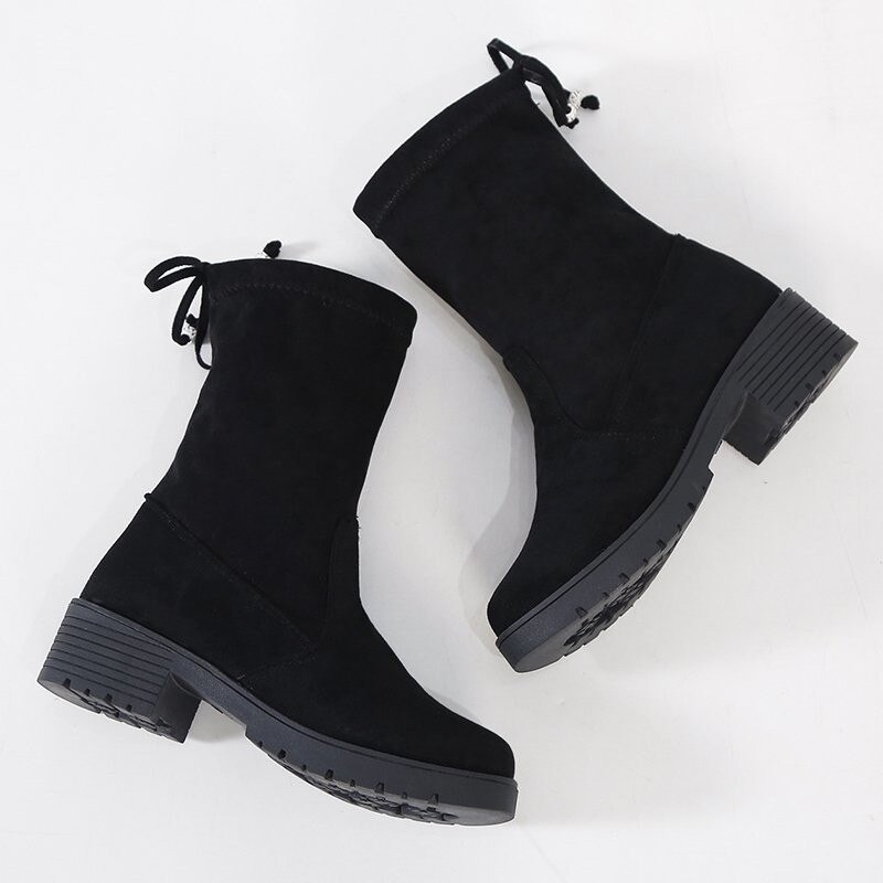 , botas para Mujer, Botines de primavera invierno, botas altas de gamuza de , botas altas cómodas para Mujer