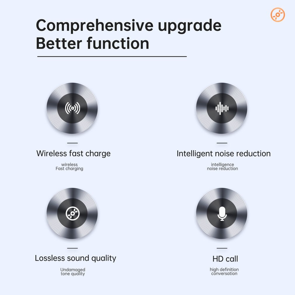 Wireless Headphones Wireless Charging Bilateral Stereo Power Display Voice Control Headphones Multi-point Connection