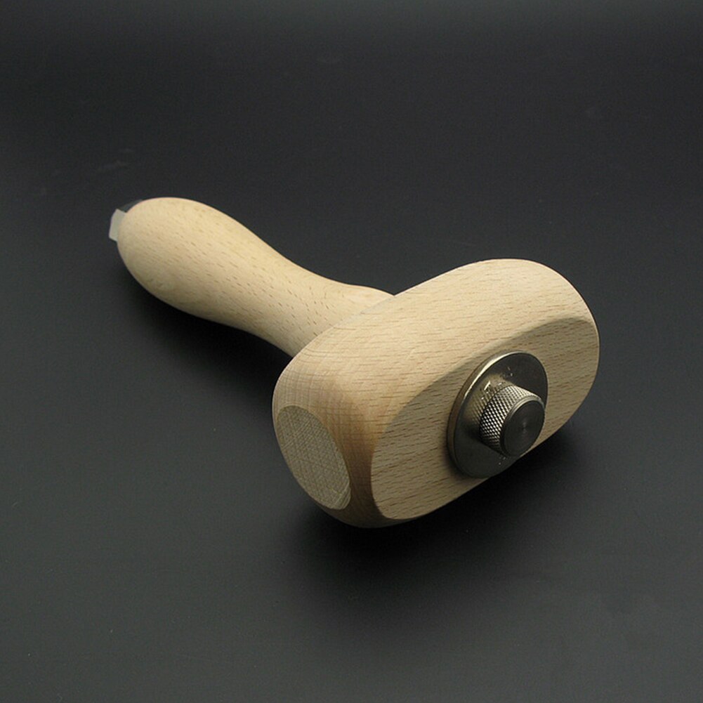 Practical Leather Carving Hammer Wooden Handle Punch Cutting Handmade Hammer for DIY Stamp Leather Carving Craft Tool