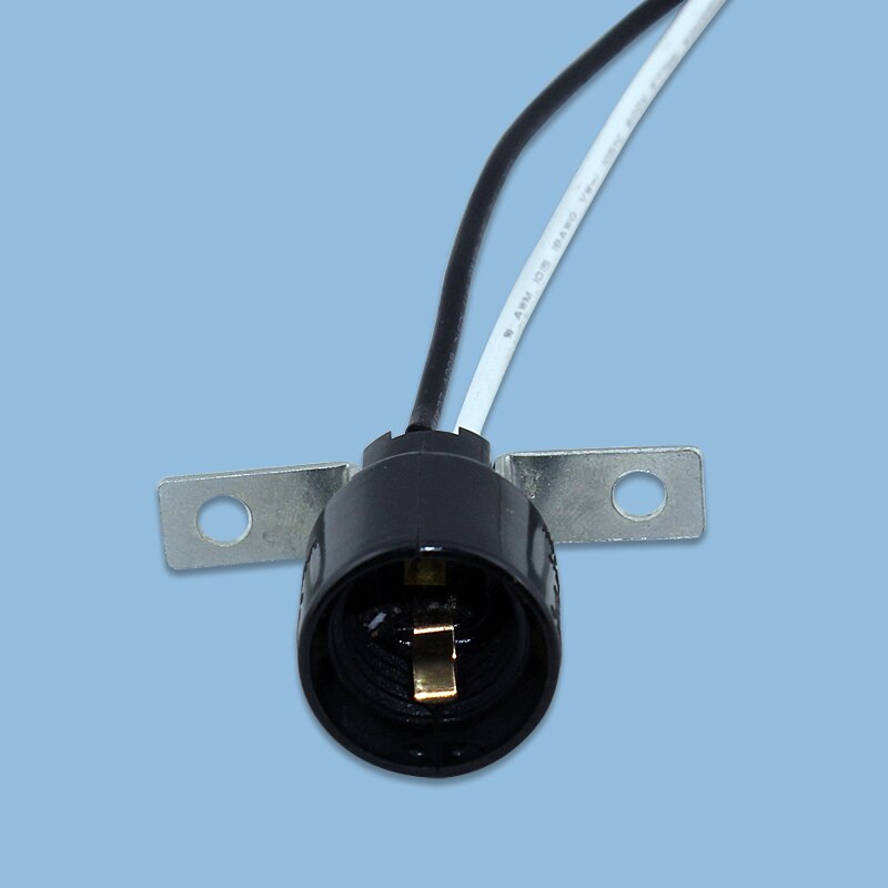 1 stk us standard europæisk standard  e17 lampeholder lys desinfektion diy 10 v 3w isolering bakelit lampe base med 30cm kabel