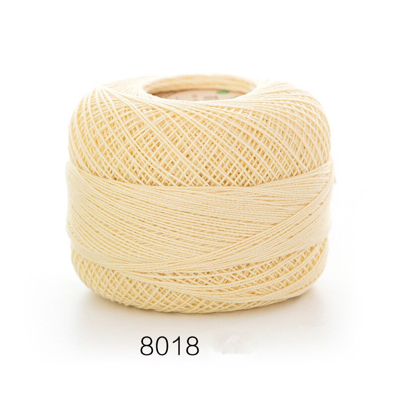100%  bomuld 50g/ stk 0.8mm blonde hæklegarn  by 1.5mm hæklenåle, håndstrikket babysilke tyndt garn til strik: 8018