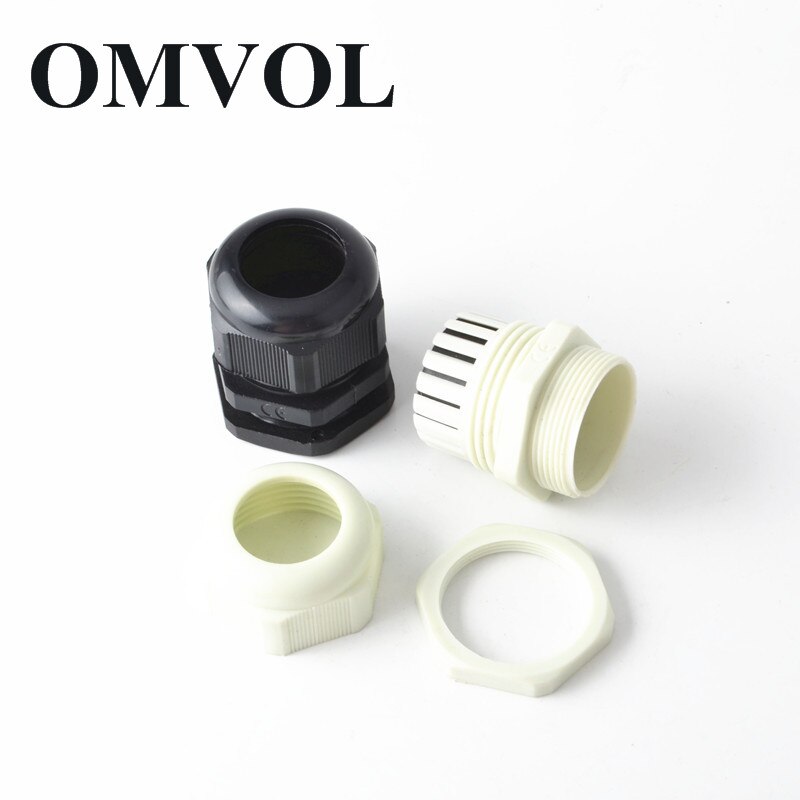 2pcs PG29 18-25MM Waterproof Nylon Cable Gland Waterproof Gasket Plastic Cable Gland