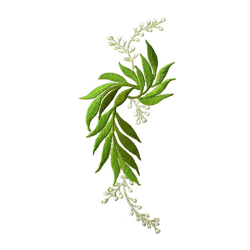 Cheongsam-Bordado de hilo de plata, parche de decoración con hojas, viento nacional a la flor, pasta de tela, flor: 2