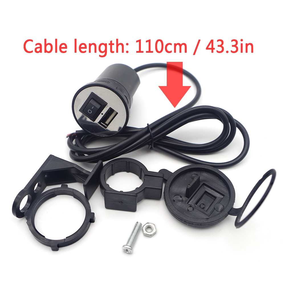 Utilizado para adaptador de Cable conector rápido motocicleta USB grados rotación soporte de montaje teléfono