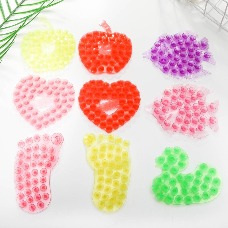 1/3/5Pcs Sterke Dubbelzijdige Vacuüm Sucker Magic Plastic Sucker Leuke Badkamer Items Zuig Standhouder bad Speelgoed Willekeurige Kleur