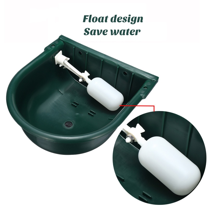 4L Plastic Automatic Float Valve Water Trough Farm Equipment Livestock Drinking Bowl Farm Feeding Apparatus For Horse Sheep Cow