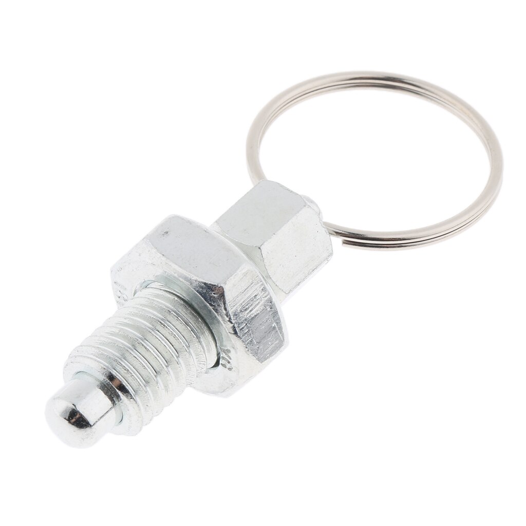 2 Pcs M12 Steel Spring Plunger Indexing Plungers with Pull Ring