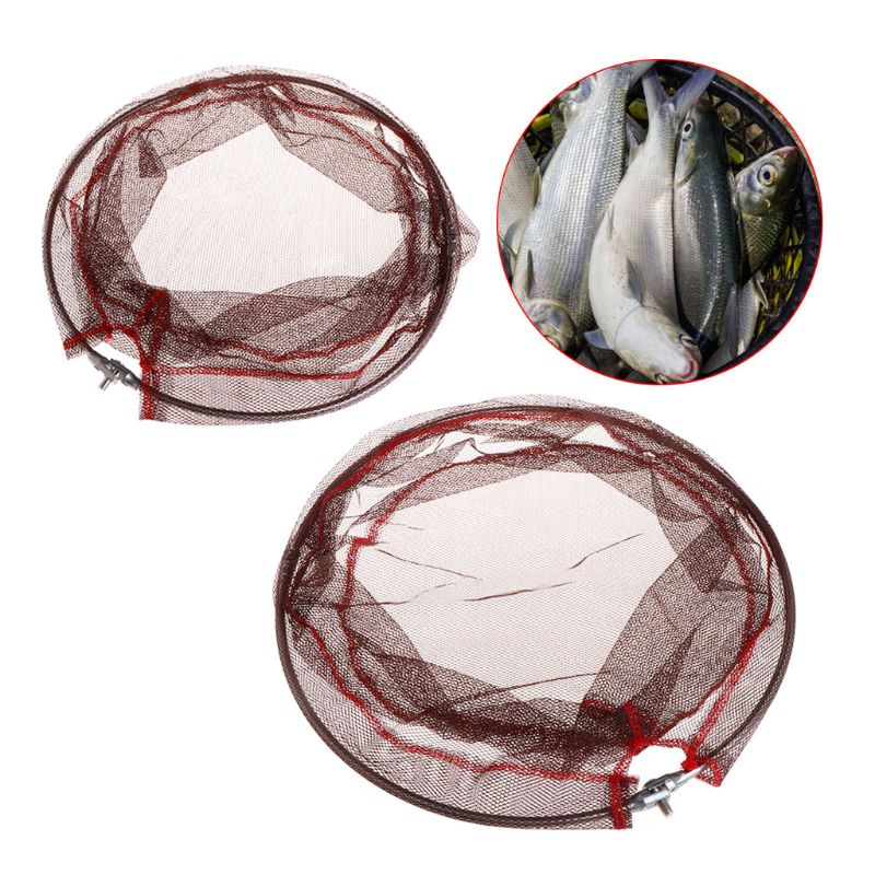 Filet de pêche Portable en Silicone, sac en maille, accessoires de matériel haute densité 35/40cm