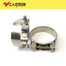 Abrazadera Universal para tubo de escape de Carmon, de acero inoxidable 304, para automóvil, motocicleta, silenciador extensible