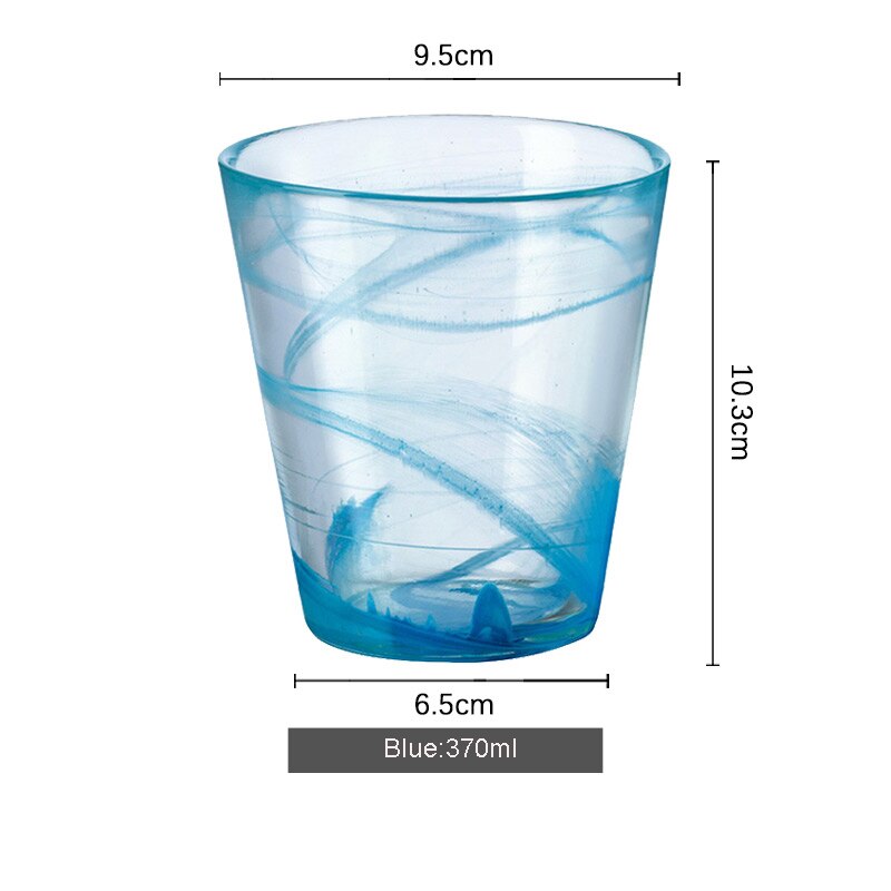 Nordiske farvede vinglas juiceglas til blyfri gennemsigtige glas whiskyglas ølglas fest drinkware: Blå