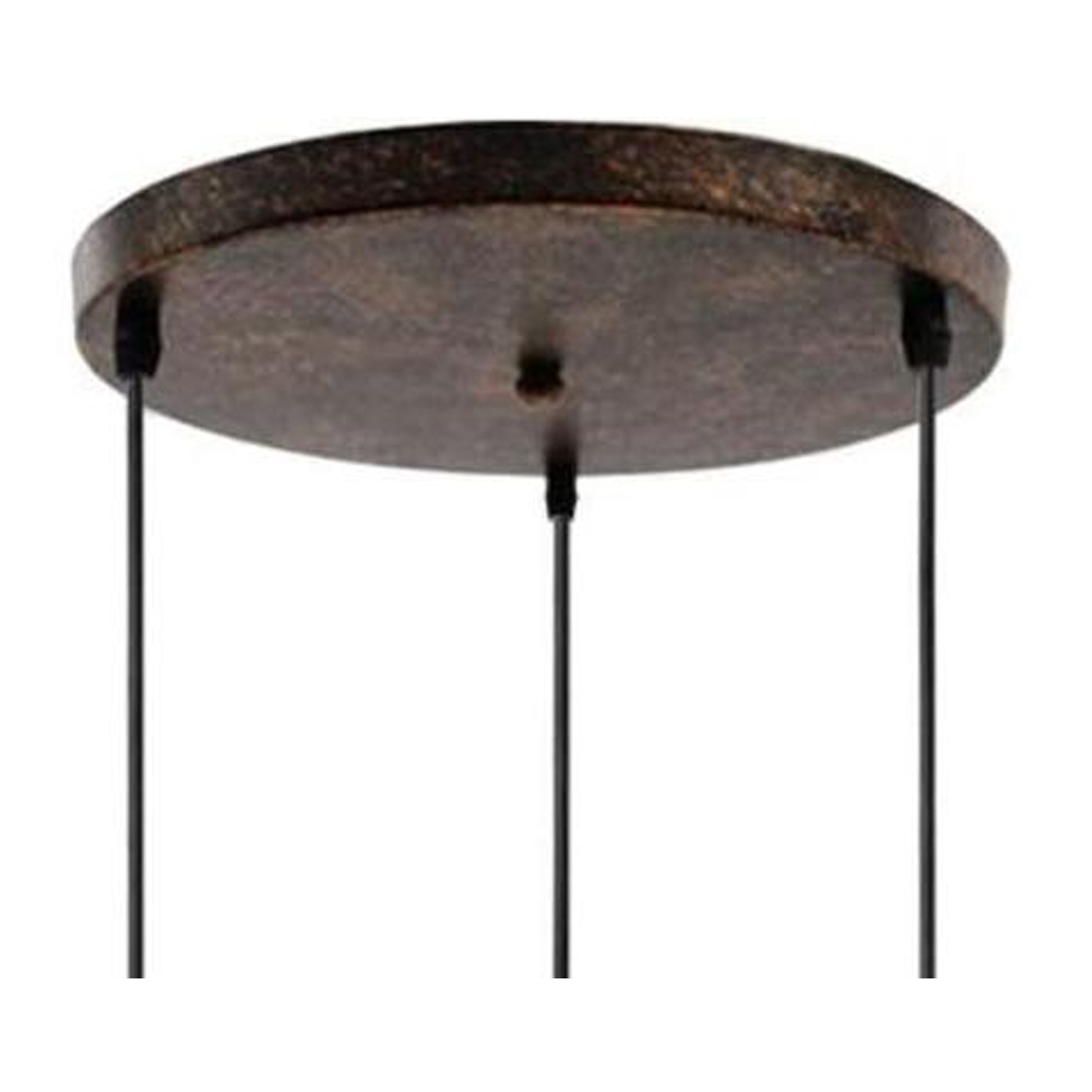 Ceiling Plate Accessories DIY 3 Holes Light Fittings Round Ceiling Plate Base Chandelier Pendant Lamp Disc Base Ceiling Canopy: Rust