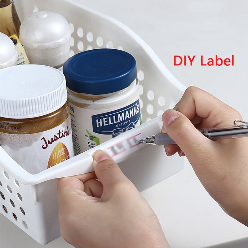 Kitchen Cabinet Storage Baskets with Wheel Refrigerator Desktop Organizer for Seasoning Bottles Vegetable Space-saving organizer