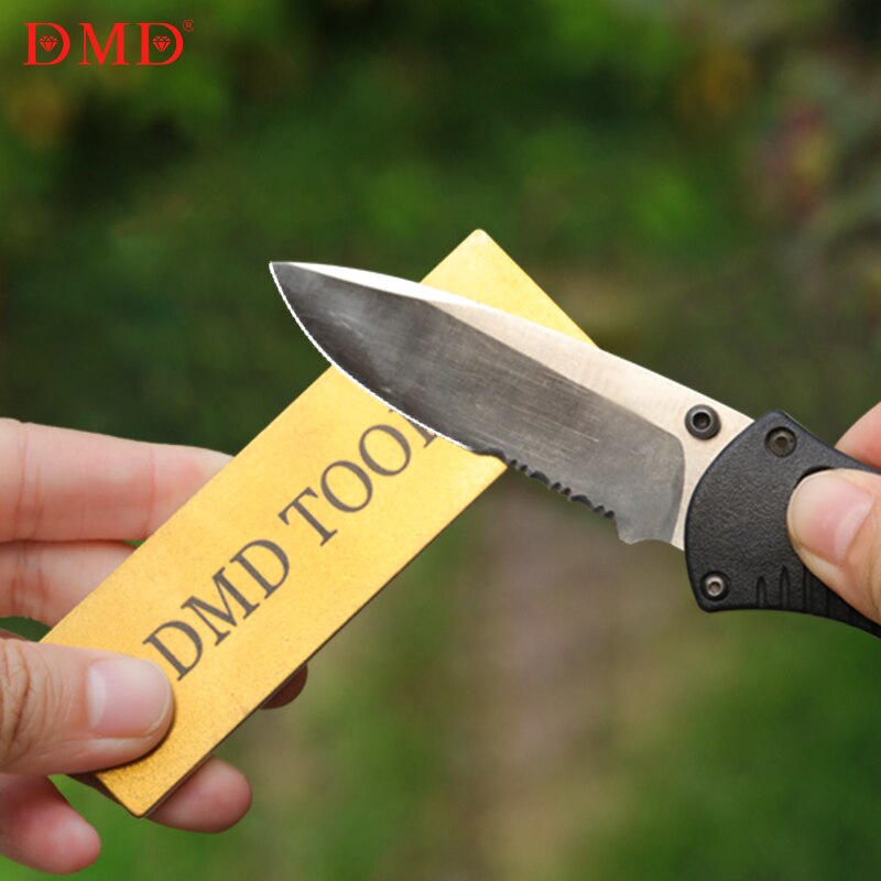 DMD-afilador de piedra de afilar portátil para exteriores, piedra de afilar de cerámica de diamante de doble cara, 400/1000 #