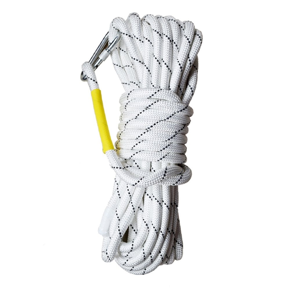 Tree Climbing Gear for Outdoor Activities Safety Rope Static Outdoor Rock Climbing Rope with Carabiner