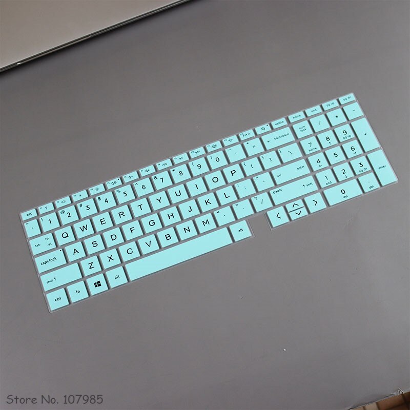 Cubierta protectora de silicona para teclado HP Envy 17, 17,3, , con lector de huellas dactilares, 17t, 17M-ch0013dx, 17-cg: Skyblue