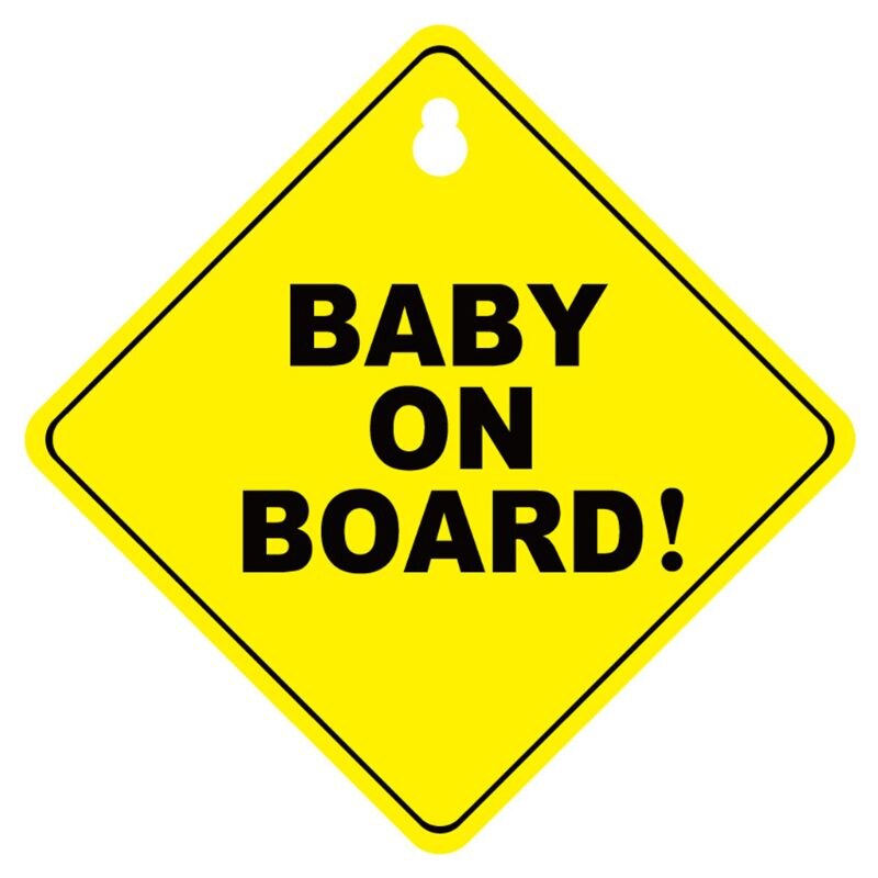 Baby ein BORD Kinderwagen Sicherheit Auto Fenster Aufkleber Gelb Reflektierende Warnzeichen Schiff